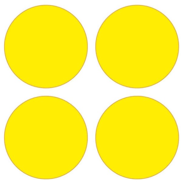 Наклейка желтый круг