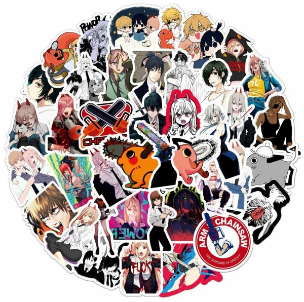 Человек бензопила Стикеры