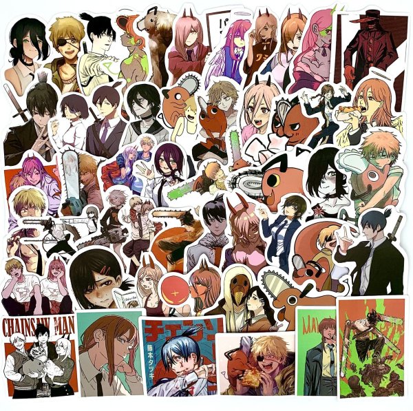 Стикеры человек бензопила Стикеры Манга