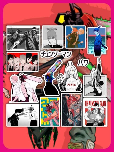 Человек бензопила наклейки