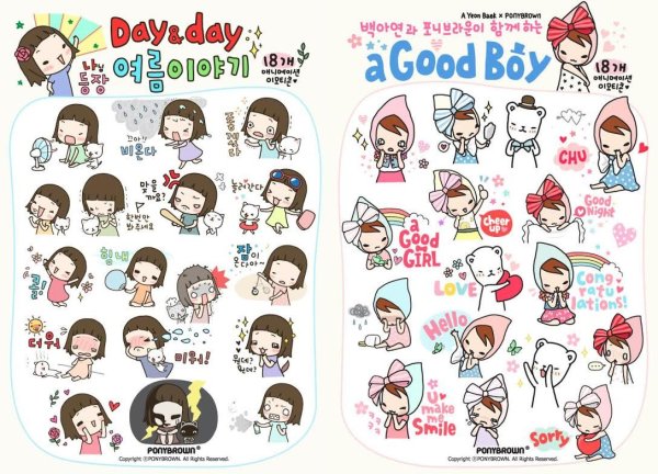 Корейские наклейки