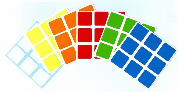 Наклейки кубик Рубика