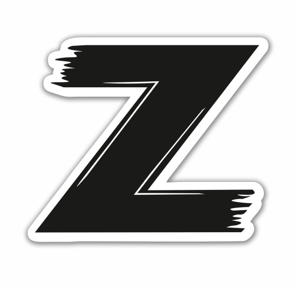 Z В круге символ