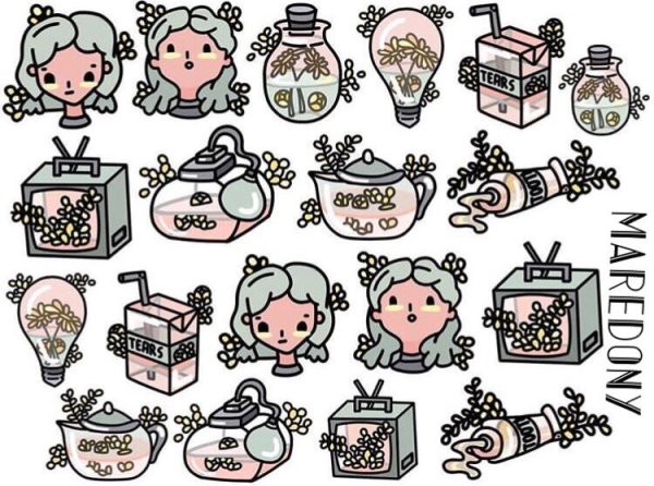 Эстетические наклейки