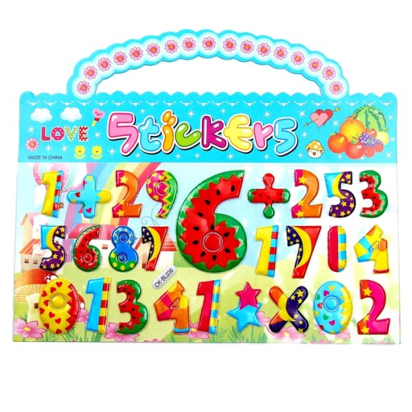 Буквы с наклейками