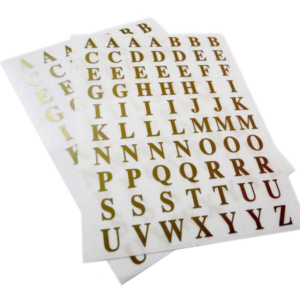 Буквы с наклейками