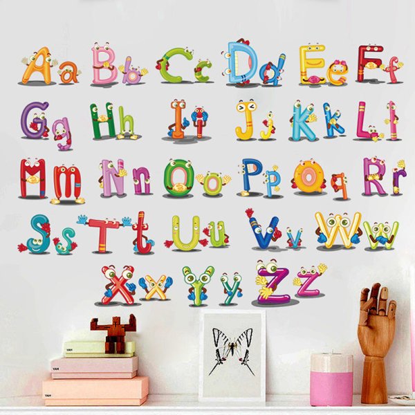 Алфавит наклейки на стену