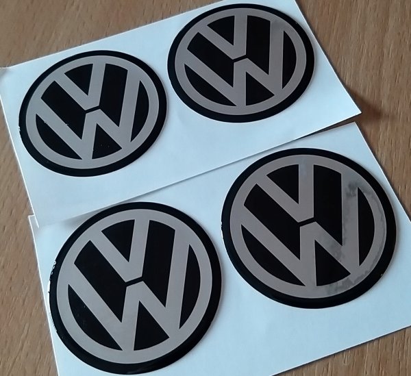 Комплект наклеек на колпачки дисков VW 54 mm