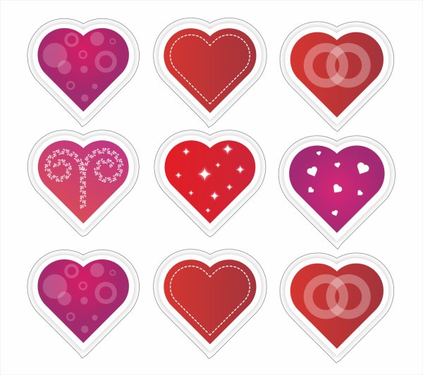 Стикеры сердечки