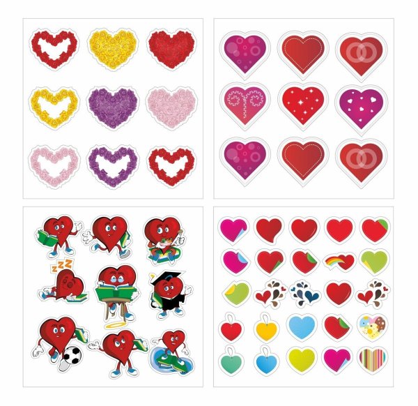 Наклейки "сердце"