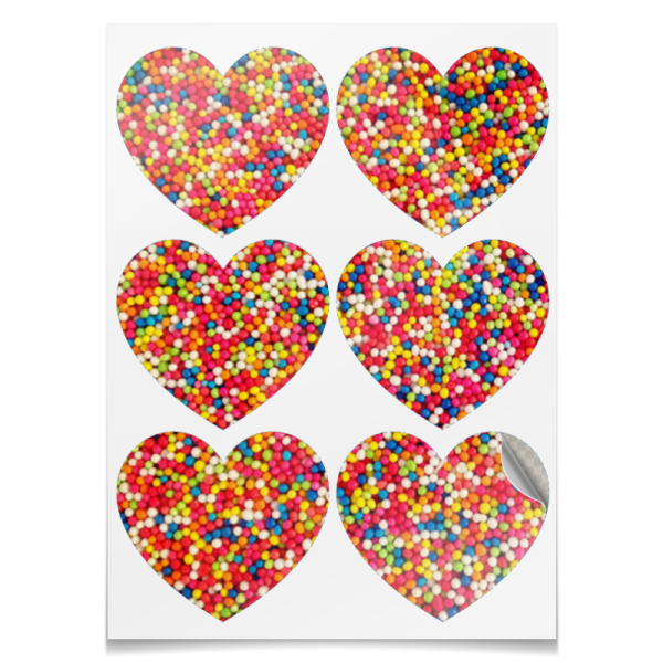 Наклейки "сердечки"