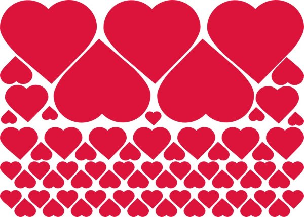 Наклейки "сердечки"