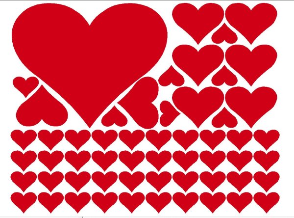 Наклейки "сердечки"