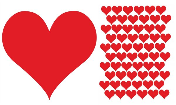 Наклейки "сердечки"