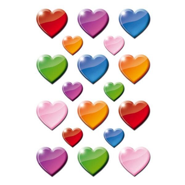 Наклейки "сердечки"