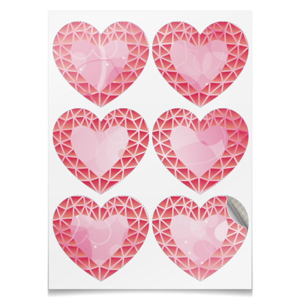 Наклейки "сердечки"