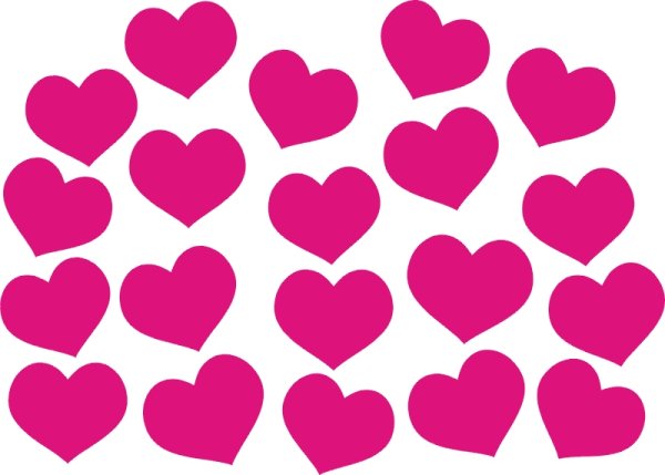 Наклейки "сердечки"