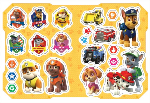Щенячий патруль многоразовые наклейки