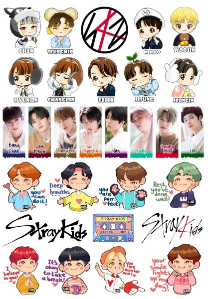 Наклейки Stray Kids в хорошем качестве