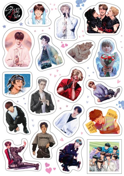 Наклейки Stray Kids набор