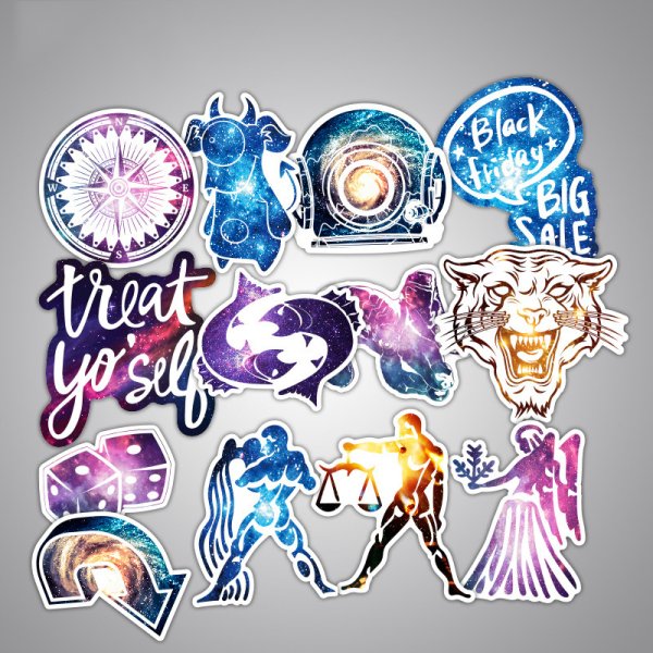 Набор наклеек на мотоцикл