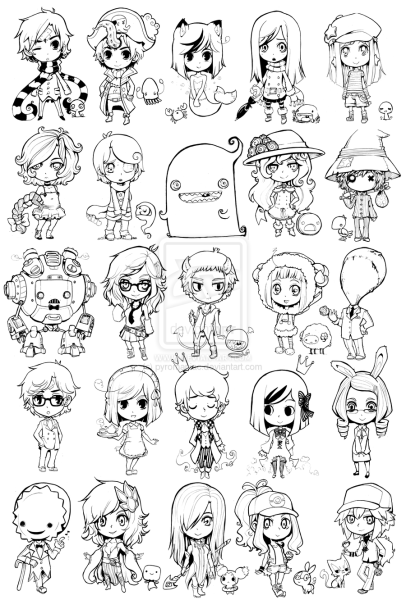 Наклейки раскраски аниме