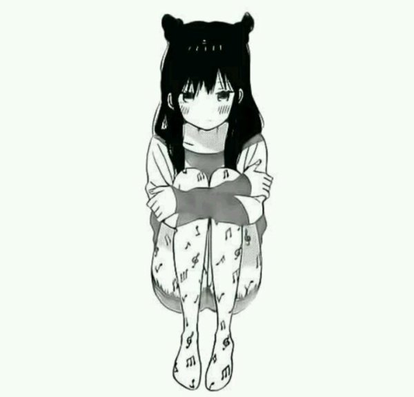 Наклейки аниме черно белые