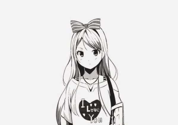 Чёрно-белые рисунки аниме