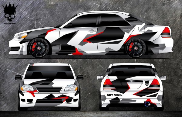 Наклейка пиксели на авто