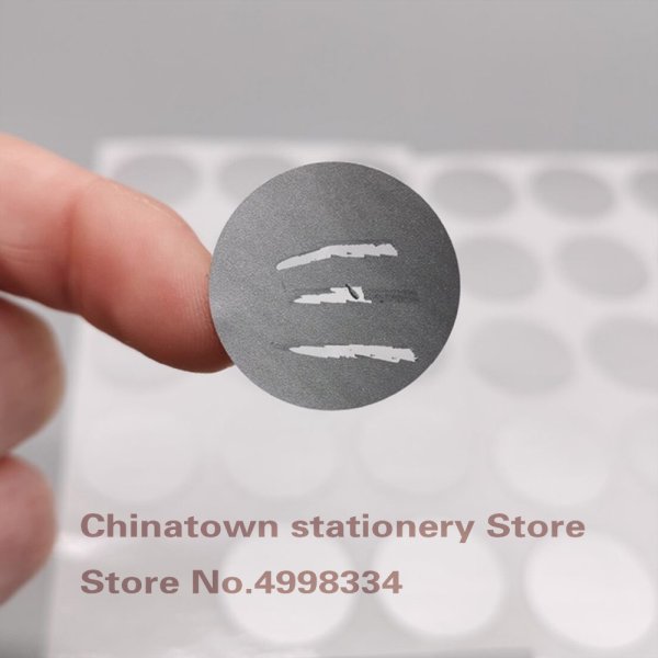 Наклейка для стирания монеткой