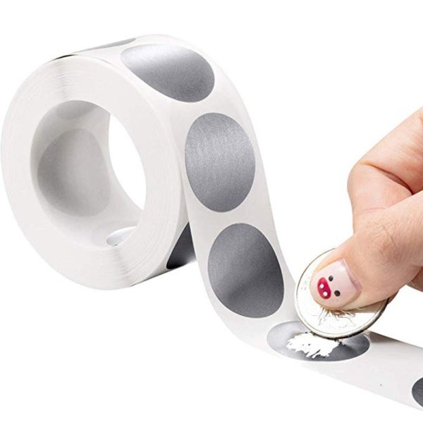 Скретч наклейки со стираемым слоем