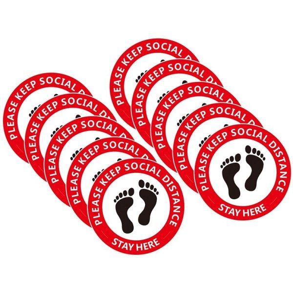 Дистанционные наклейки на пол