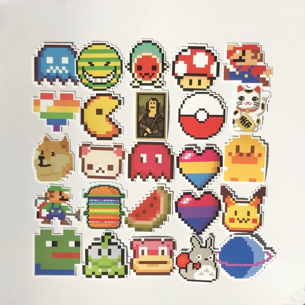 Пиксельные наклейки. Транспорт