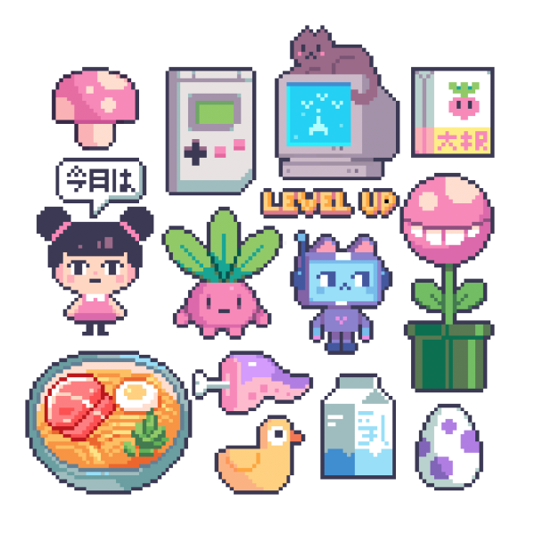 Пиксель арт милые