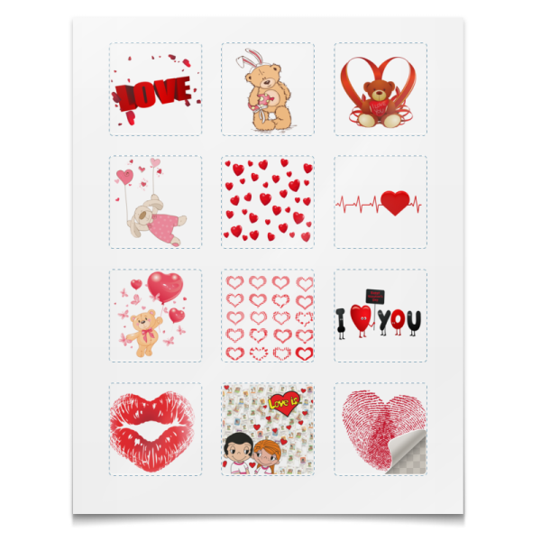 Наклейки на телефон квадратные со словами