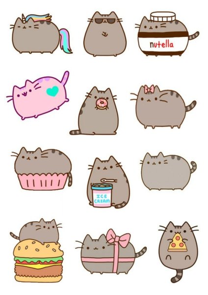 Наклейки котики Пушин