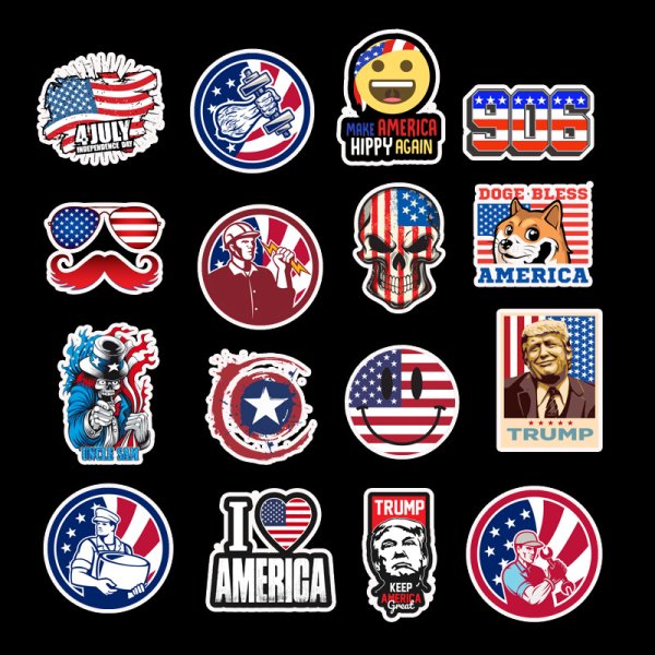 Стикеры в американском стиле