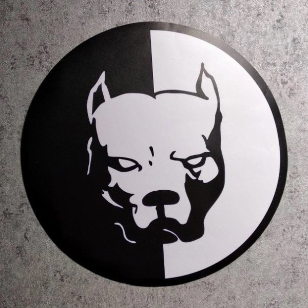 Наклейка питбуль