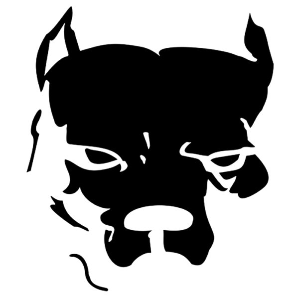 Питбуль черно белый