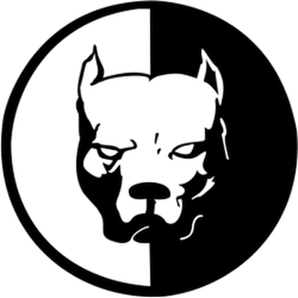 Черно белый питбуль бренд