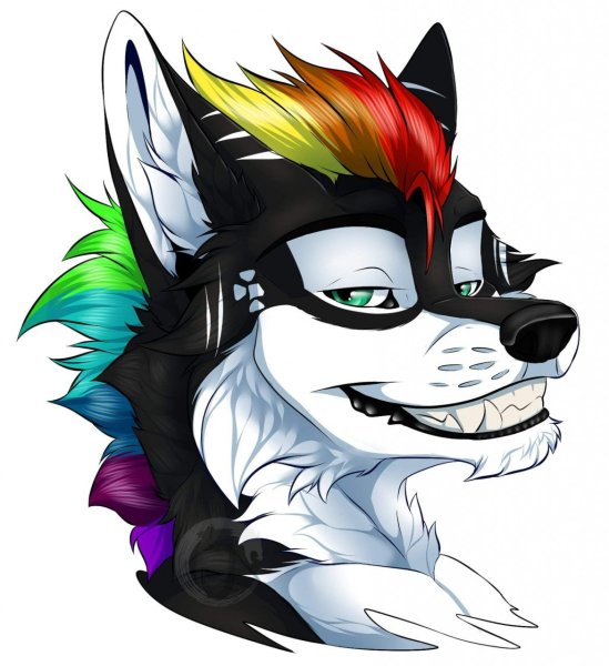 Фурри Стикеры волк