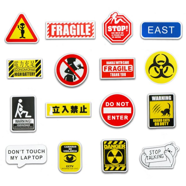 Предупреждающие наклейки на авто