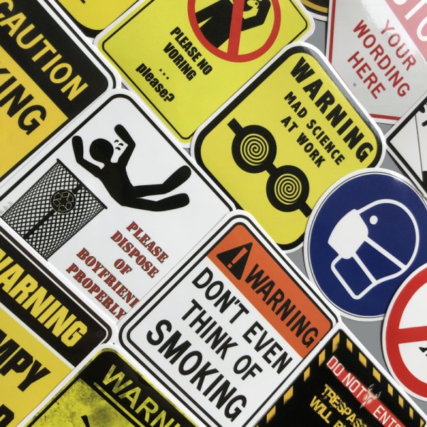 Наклейка опасность