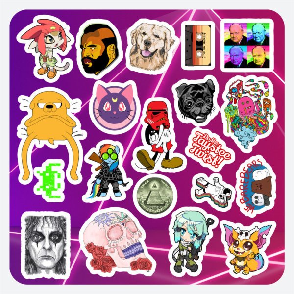 Стикеры др печать