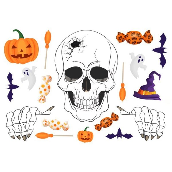 Маленькие наклейки на Хэллоуин