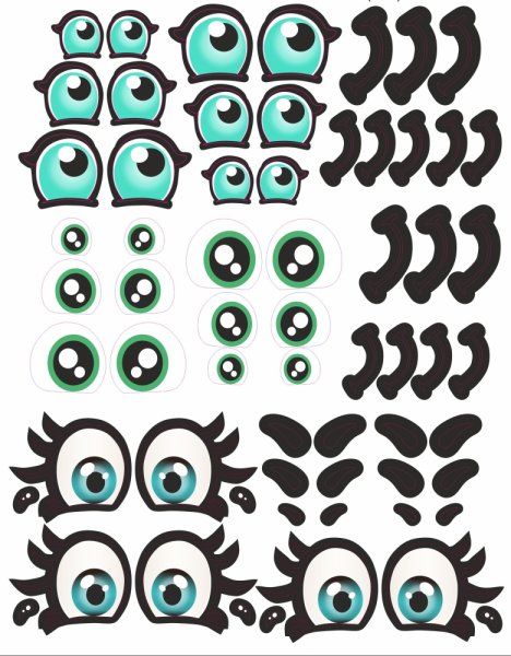 Глазки самоклеющиеся