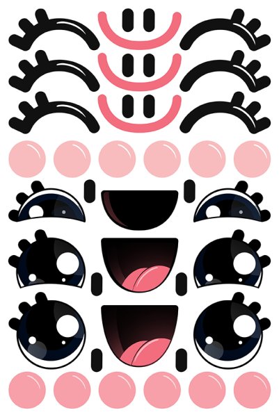 Трафареты глаз для поделок