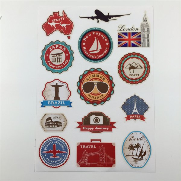 Наклейки путешественника