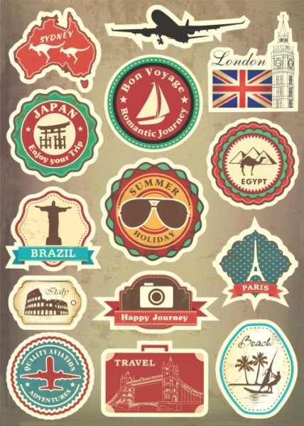 Наклейки путешественника