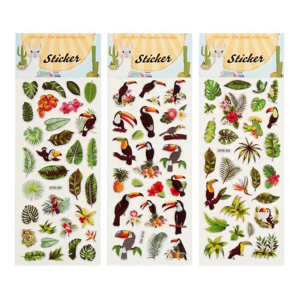 Наклейка 30х90см 2 листа пластик в ассорт